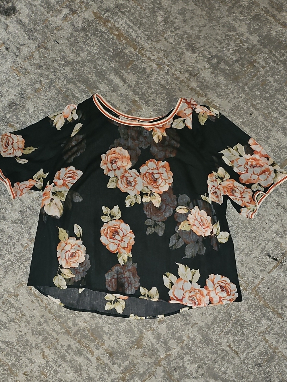 A NEW DAY floral Sheer Top 2X - Picture 2 of 5